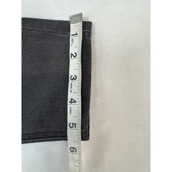 Y2K Bebe High Waisted High Rise V-Front Skinny Jeans Black Gray Grunge Women 32 - Picture 8 of 10